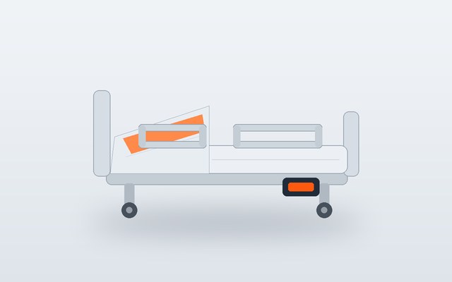 Electric 3-Function Hospital Bed